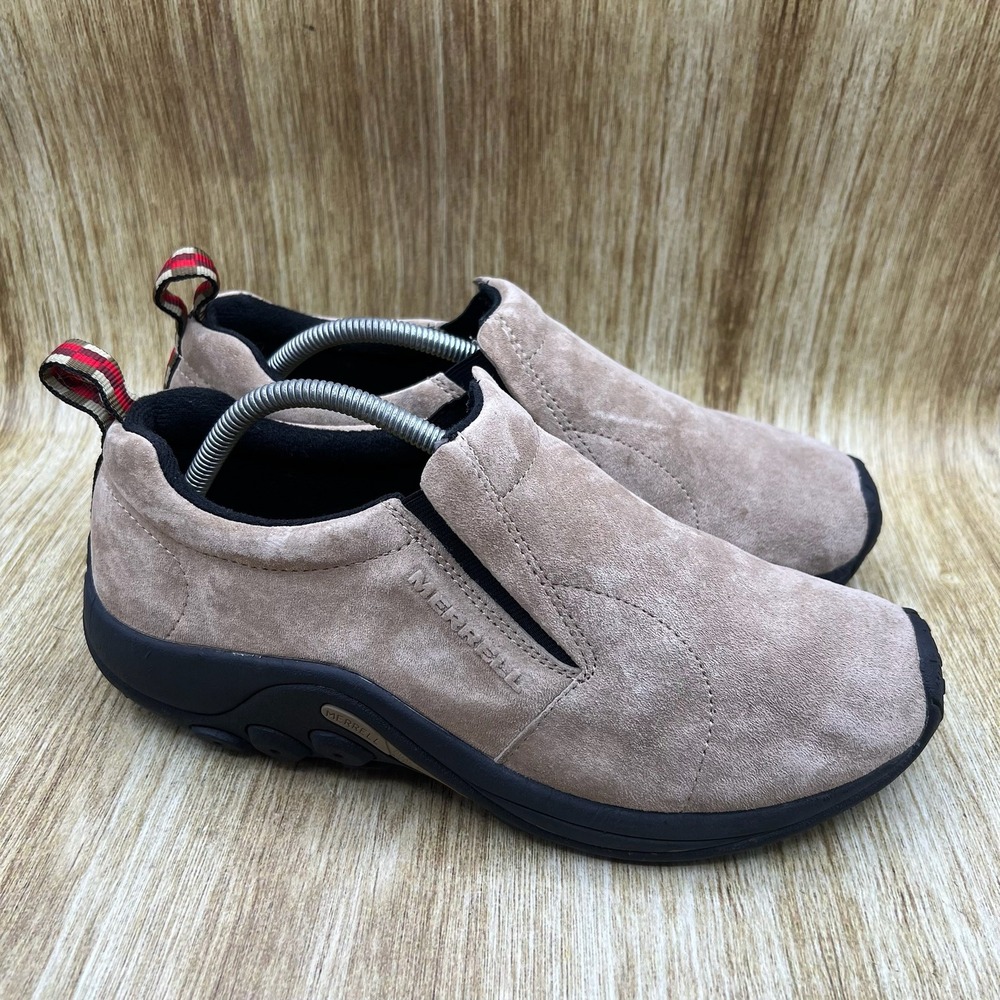 Merrell Jungle Moc Shoes Men's Size 9.5 W Taupe Suede Slip On Casual 63811W